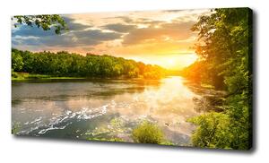 Foto obraz na plátne Súmrak nad riekou oc-54835338