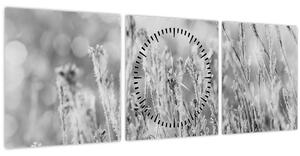 Obraz - Chladná zima (s hodinami) (90x30 cm)