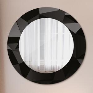 Zrkadlomat.sk Abstraktný čierny Abstraktný čierny Okrúhle zrkadlo s motívom lsdo-00232