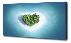 Foto obraz na plátne Ostrov tvar srdca oc-62543083