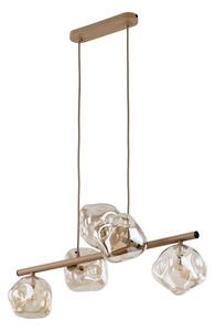 Luster na lanku LAVA 5xG9/8W/230V béžová/dymová béžová