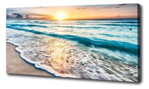 Foto obraz canvas Západ slnka pláž oc-64168411