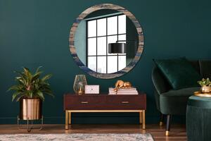 Okrúhle ozdobné zrkadlo Abstraktné drevo