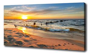 Foto obraz na plátne Západ slnka pláž oc-67409658