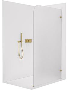 CERANO - Sprchová zástena Walk-in Orbis - Pravá - 8 mm - zlatá kartáčovaná, mliečne sklo - 70x200 cm
