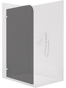 CERANO - Sprchová zástena Walk-in Orbis Ľ/P - 8 mm - biela matná, grafitové sklo - 70x200 cm