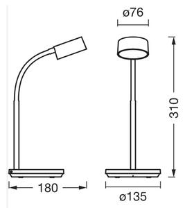 Osram - Stmievateľná LED stolová lampa OFFICE LINE LED/4,8W/230V čierna