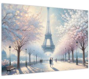 Obraz - Maľba z Paríža (90x60 cm)