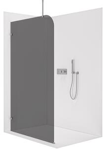 CERANO - Sprchová zástena Walk-in Orbis Top Round Ľ/P - 8 mm - okrúhla vzpera - chróm, grafitové sklo - 120x200 cm