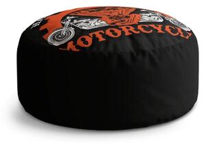 Sablio Taburet Circle Harley-Davidson motor Čierne pozadie: 38x48 cm