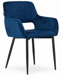 Zamatová stolička Lisbon modrá