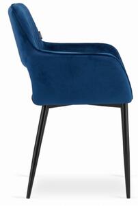 Zamatová stolička Lisbon modrá
