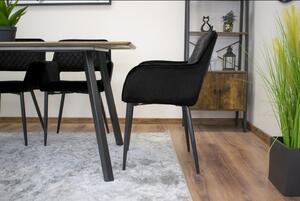 Zamatová stolička Lisbon čierna