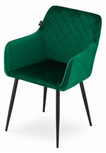 Zamatová stolička Copenhagen zelená