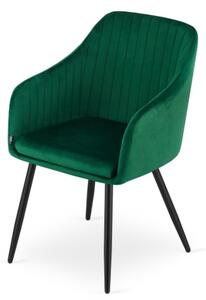 Zamatová stolička Madrid zelená