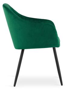 Zamatová stolička Madrid zelená