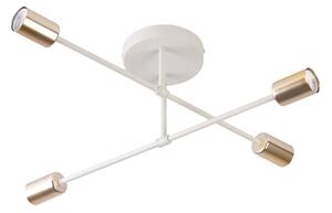 Prisadený luster CAMBRIDGE 4xE27/15W/230V mosadz/biela