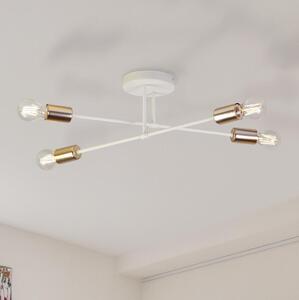 Prisadený luster CAMBRIDGE 4xE27/15W/230V mosadz/biela