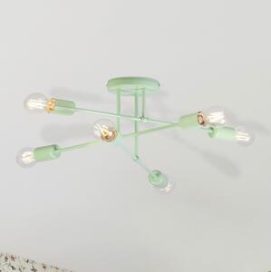 Prisadený luster CAMBRIDGE 6xE27/15W/230V zelený