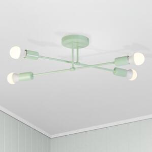 Prisadené stropné svietidlo CAMBRIDGE 4xE27/15W/230V zelené