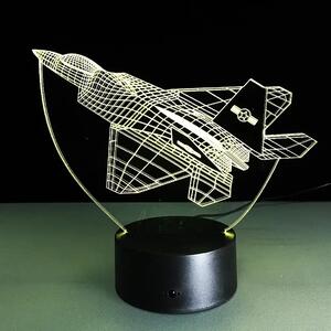 3Dmix 3D-MTV066 - Motív pre 3D LED nočnú lampu - Stíhačka