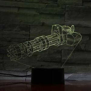 3Dmix 3D-MTV077 - Motív pre 3D LED nočnú lampu - Minigun