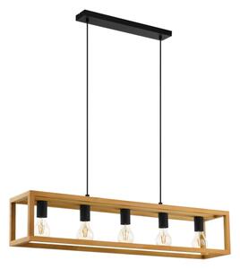 Eglo 32143 - Závesný luster na lane BLACKCROWN 5xE27/40W/230V hnedá