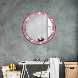 Okrúhle dekoračné zrkadlo s motívom Kúzelný jednorožec