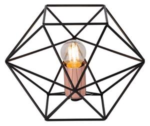 Lucide 80502/01/29 - Stolná lampa OCTAGON 1xE27/40W/230V čierna
