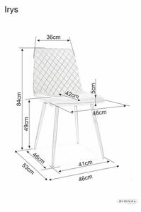 Signal Jedálenská stolička IRYS VELVET čierna konštrukcia/granátová BLUVEL 86