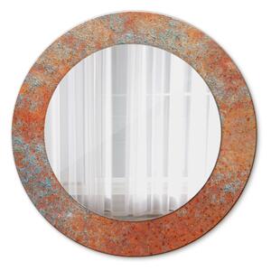 Okrúhle zrkadlo s potlačou Hrdzavý kov