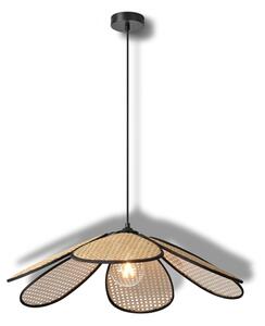 Osram - závesné svietidlo na lanku DECOR RATTAN 1xE27/15W/230V pr. 69 cm béžová/čierna