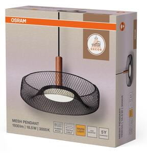 Osram - LED luster na lane DECOR MESH LED/18,5W/230V pr. 40 cm čierna/kaučukovník