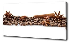 Foto obraz tlačený na plátne Zrnká kávy škorica