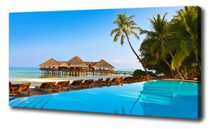 Foto obraz na plátne Bazén na Maledivách oc-84412154