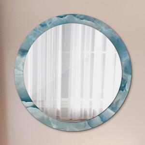 Okrúhle ozdobné zrkadlo Modrý onyx mramor