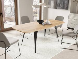Mirjan24 Rozkladací jedálenský stôl Prizino 160, Farba: čierna/dub craft zlatý 5903211362415
