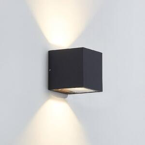 Lucande LED vonkajšie nástenné svietidlo Merjem, 12 cm, hore/dole, IP54