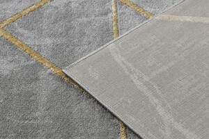 Dywany Łuszczów Kusový koberec Emerald geometric 1012 grey and gold - 80x150 cm