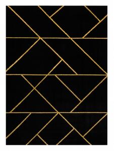 Dywany Łuszczów Kusový koberec Emerald geometric 1012 black and gold - 200x290 cm
