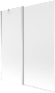 MEXEN - Flip zástena vaňová, 1-krídlo, 140 x 150 cm - sklo grape, chróm - 894-140-101-01-30