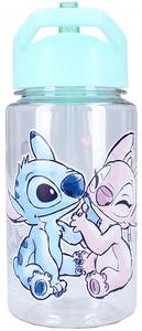 Plastová fľaša na pitie Lilo & Stitch so slamkou - 450 ml