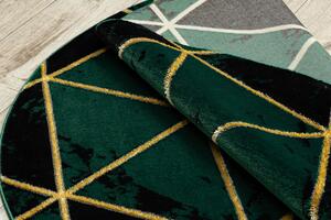 Dywany Łuszczów Kusový koberec Emerald 1020 green and gold kruh - 120x120 (priemer) kruh cm