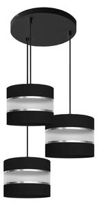 Luster na lanku HELEN 3xE27/15W/230V čierna