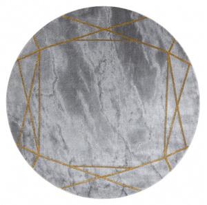 Dywany Łuszczów Kusový koberec Emerald 1022 grey and gold kruh - 120x120 (priemer) kruh cm
