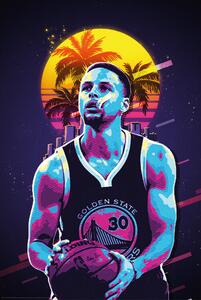 Plagát, Obraz - Basketball Player Retro 80s
