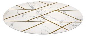 Dywany Łuszczów Kusový koberec Emerald geometric 1012 cream and gold kruh - 120x120 (priemer) kruh cm