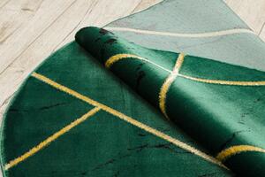 Dywany Łuszczów Kusový koberec Emerald geometric 1012 green and gold kruh - 200x200 (priemer) kruh cm