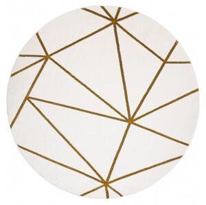 Dywany Łuszczów Kusový koberec Emerald 1013 cream and gold kruh - 200x200 (priemer) kruh cm