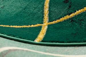 Dywany Łuszczów Kusový koberec Emerald geometric 1012 green and gold kruh - 120x120 (priemer) kruh cm